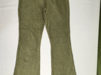 Pantalon souple velours côtelé vert