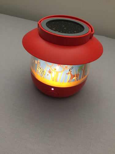 Lampe veilleuse nomade Safari projecteur rouge avec poignée, moins cher chez Petit Kiwi