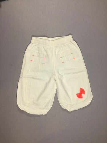 Pantalon blanc bouffant - style voile de coton - noeud rose clair, moins cher chez Petit Kiwi