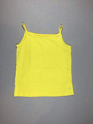 T-shirt s.m fines bretelles jaune flammé, moins cher chez Petit Kiwi