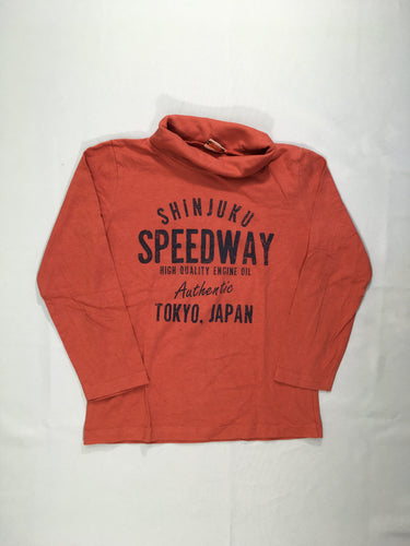 T-shirt m.l orange speedway col roulé, moins cher chez Petit Kiwi