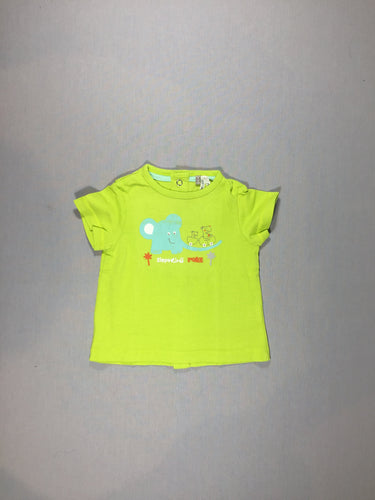 T-shirt m.c vert - éléphant bleu, moins cher chez Petit Kiwi