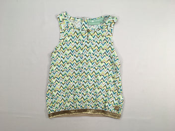 Blouse s.m motifs vert anis, verts, blancs, bruns
