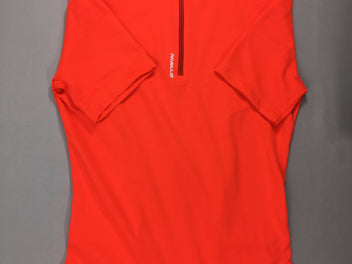 T-shirt maillot m.c vélo enfant 500 orange néon, Btwin