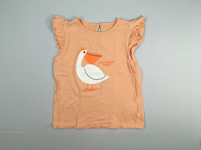 T-shirt m.c orange mouette, moins cher chez Petit Kiwi