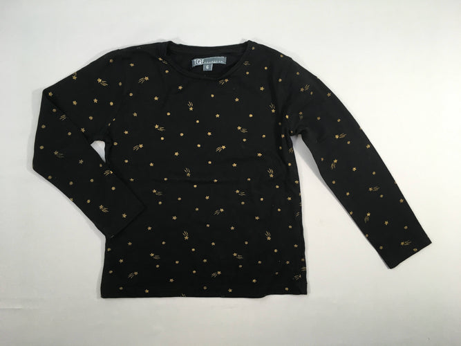 T-shirt m.l noir étoiles dorées, moins cher chez Petit Kiwi