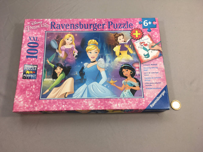 Puzzle Princess 100 pcs +6a -Complet, moins cher chez Petit Kiwi