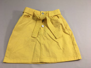 Jupe jaune + Ceinture texture textile-Petite tache arrière droit