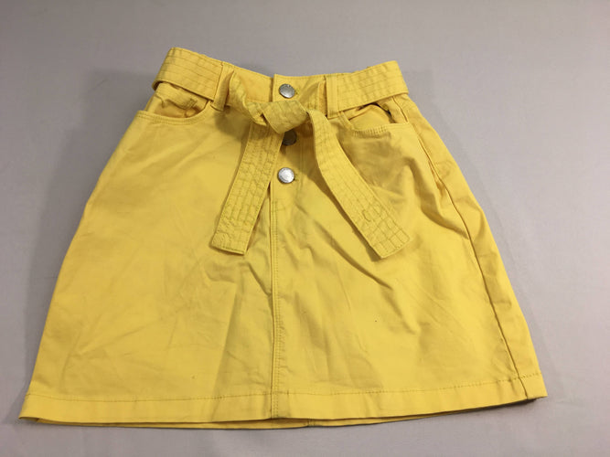 Jupe jaune + Ceinture texture textile-Petite tache arrière droit, moins cher chez Petit Kiwi