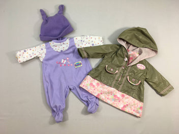 Lot de 2 tenues pour bébé poupon