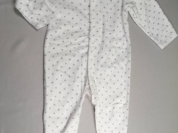 Pyjama velours blanc étoiles grises