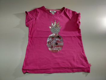 T-shirt m.c rose, ananas en sequins  réversibles