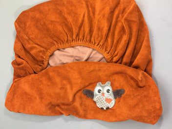 Housse éponge orange hibou pour matelas à langer