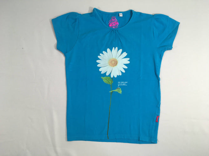 T-shirt m.c bleu fleur, moins cher chez Petit Kiwi