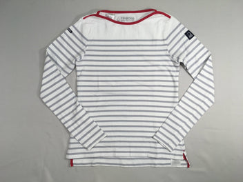 T-shirt m.c blanc rayé gris, Tribord