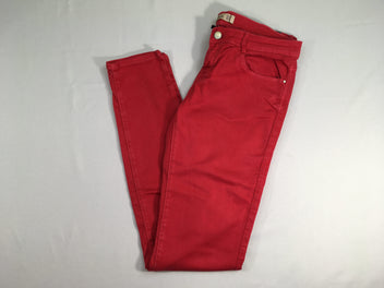 Pantalon slim rouge, 40