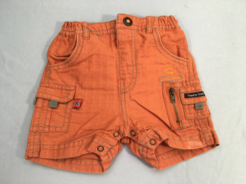Short orange poches latérales