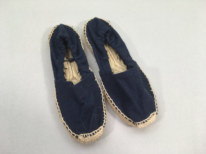 Espadrilles bleues, cousues main, 29, moins cher chez Petit Kiwi