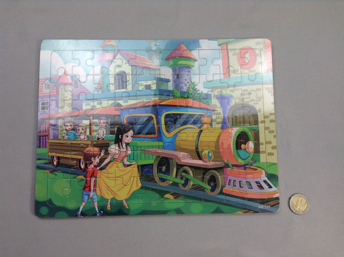 NEUF, sous-blister, Planche puzzle bois train, moins cher chez Petit Kiwi