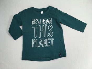 T-shirt m.l vert flammé new