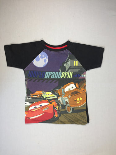 T-shirt m.c noir  - Cars - Word Grand Prix, moins cher chez Petit Kiwi