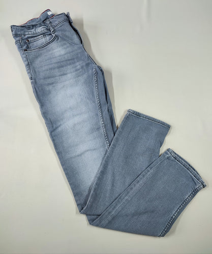 Jeans slim gris, moins cher chez Petit Kiwi