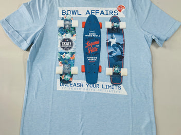 T-shirt m.c bleu clair 3 skates 