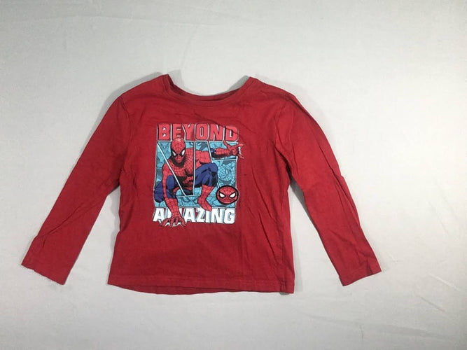 T-shirt m.l rouge Spiderman, moins cher chez Petit Kiwi