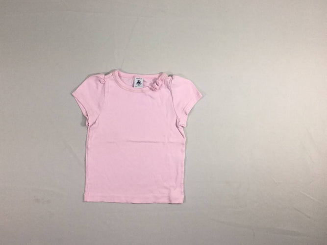 T-shirt m.c rose pâle noeud, moins cher chez Petit Kiwi