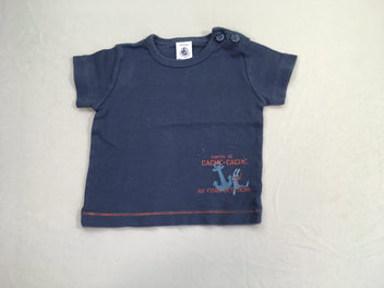 T-shirt m.c bleu foncé
