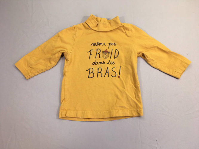 T-shirt col roulé orange Froid, moins cher chez Petit Kiwi