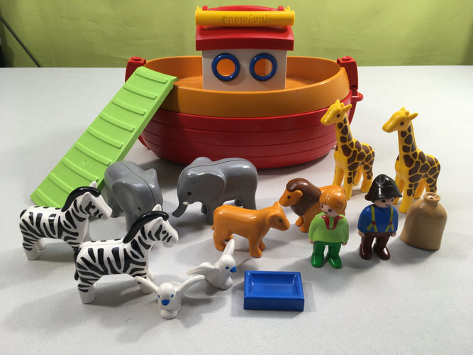 Complet Playmobil 1,2,3 l'arche de Noé - seconde main/occasion pour 15 € •  Petit Kiwi