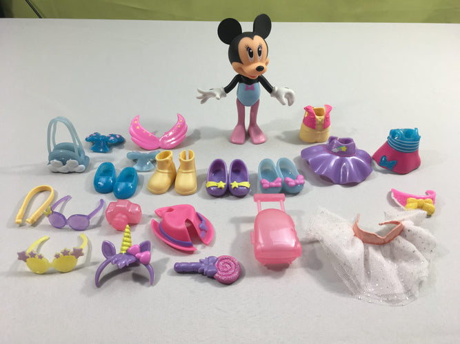 Figurine Minnie + vêtements et accessoires - seconde main/occasion