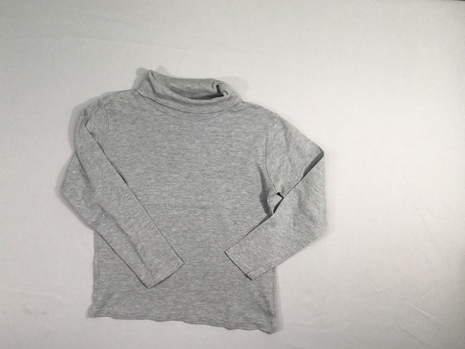 T-shirt col roulé gris chiné, moins cher chez Petit Kiwi
