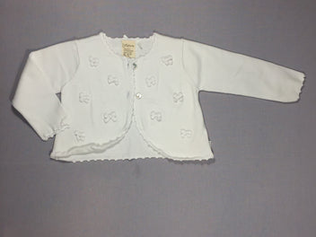 Gilet blanc avec des petits noeuds - 2 petits boutons