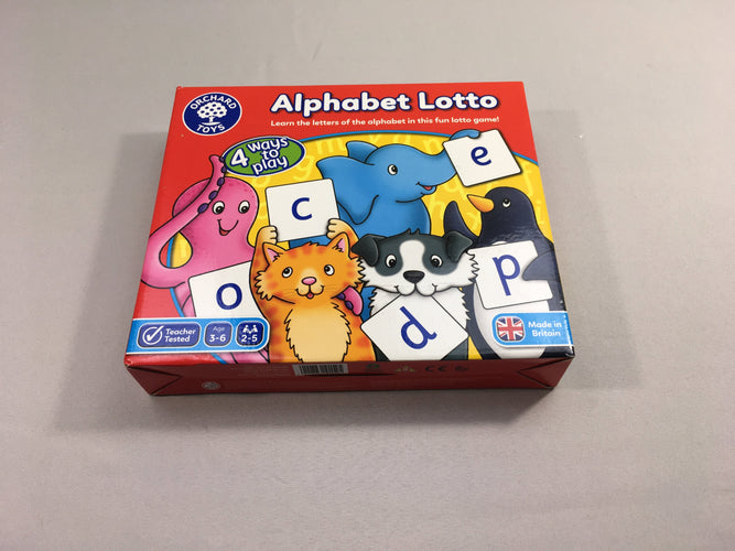 Alphabet Lotto en anglais - Orchard, moins cher chez Petit Kiwi