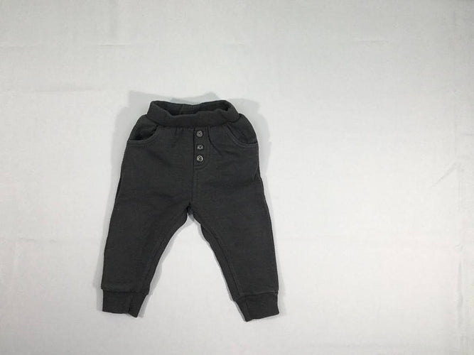 Pantalon de training gris foncé, bouloché, moins cher chez Petit Kiwi