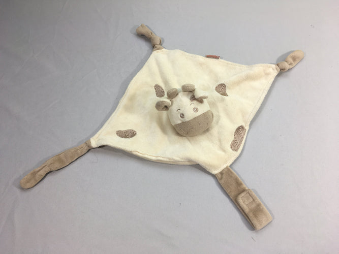 Doudou plat Vache beige, moins cher chez Petit Kiwi