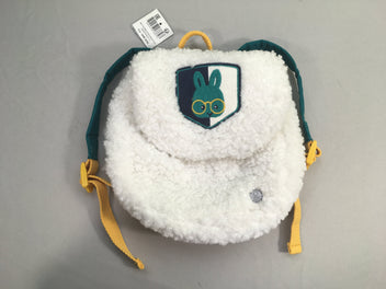 NEUF Petit sac à dos teddy blanc lapin