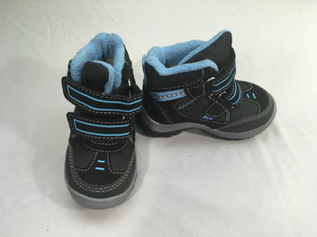 Etat neuf, bottines de marche noires/bleues scratchs, 20
