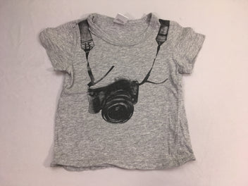 T-shirt m.c gris chiné appareil photo
