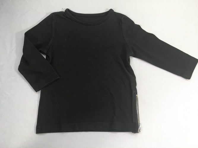T-shirt m.l noir zip, moins cher chez Petit Kiwi