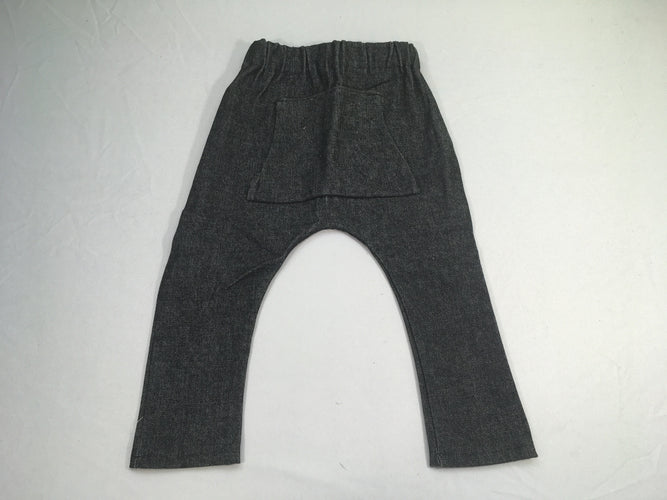 Pantalon en jean noir poche centrale, moins cher chez Petit Kiwi