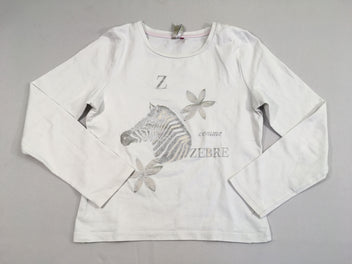 T-shirt m.l blanc zèbre