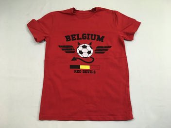 T-shirt m.c rouge Belgium, ballon craquelé