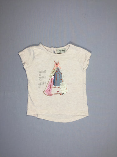T-shirt m.c rose pâle flammé - tippie, moins cher chez Petit Kiwi