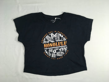 Etat neuf-T-shirt m.c over size bleu marine Honolulu