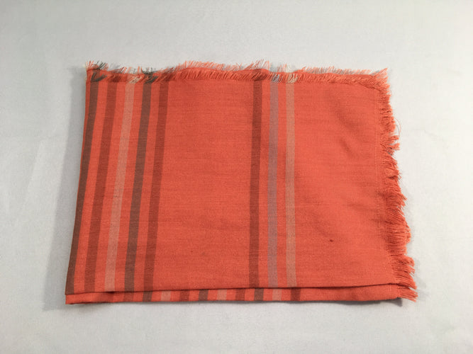 Foulard orange rayé, moins cher chez Petit Kiwi