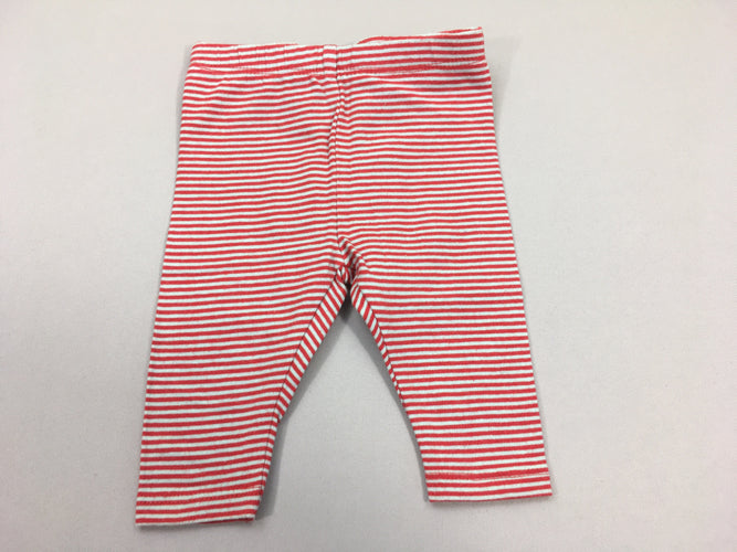 Legging rayé rouge/blanc, Brioche, moins cher chez Petit Kiwi