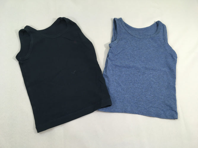 Lot de 2 chemisettes s.m bleues, moins cher chez Petit Kiwi